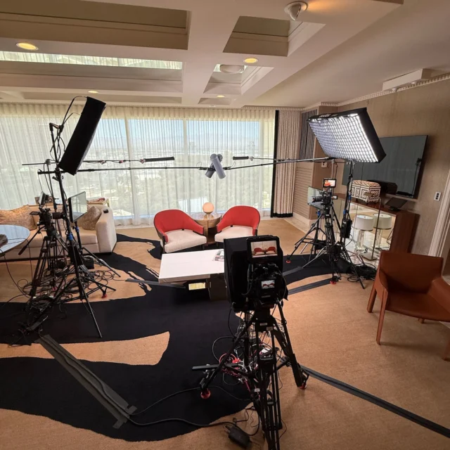Another great on-location corporate shoot in the entertainment capital of the world, Las Vegas!

One of the biggest challenges we faced was making sure to bring enough light to contend with the intense desert sun shining brightly in the background. To combat this, we set up a 3-camera arrangement, each equipped with a 3-teleprompter setup to ensure our talent was comfortable and confident in their delivery. It was a complex setup, but the end result was well worth the extra effort. 

 #Fivesixproductions #VideoProduction #CorporateVideo #ProductionLife #setlife #BehindTheScenes #lasvegasvideoproduction
