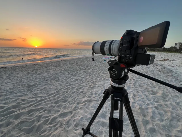 We locked the Canon off on the sand and waited for the sun to reach the water. A long telephoto lens compresses the horizon and holds the frame steady with nobody touching it. Shots like this give the editor an opening image for a corporate piece. Worth the wait on a location day.

#fivesixcorporate #corporatevideo #canoncinema #behindthescenes #locationshoot